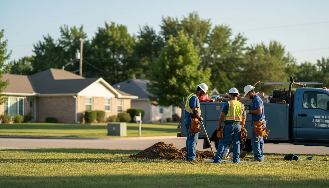 Residential water line and bathroom plumbing service in Georgetown, OH